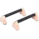 Parallettes Schubstangen – Pushup Griffe Trainingsständer | 2x Sportausrüstung Mit Rutschfestem Stand Und Holzgriffen Für Calisthenics, Kraftsport, Fitnessübungen, Gymnastik, Crossfitt Und Heimtrainin