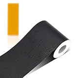 ZTVOWTO Selbstklebende Bordüre PVC Farbe der Holzmaserung Schälen und Stock Wasserdichte Entfernbare Tapeten Aufkleber Dekoration für Wohnzimmer Badezimmer Küche (Black)