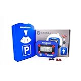 CHENAC Elektronische Parkscheibe mit Zulassung, klebepads und Batterien - Elektrische Parkscheibe -Manuelle und automatische Digitale Parkscheibe für Autos mit Einkaufswagenchips und Eiskratzer