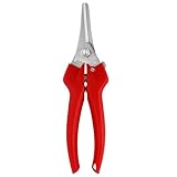 FELCO 310 Ernteschere aus Edelstahl, gebogene 46 mm Klinge, Schnitt bis 10 mm, für Blumen und Obst, ergonomische Griffe, integrierte Feder, leicht und wendig, ideal für enge Stellen