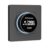 Advokingtap WiFi Smart Knob Thermostat Programmierbarer Temperaturregler für Fußbodenheizung Gaskessel mit 4,6 cm TFT-Bildschirm (Black-GC)