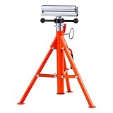 VEVOR Rollenständer, strapazierfähig, 1134 kg Tragkraft, 70,1 cm - 132,1 cm höhenverstellbar, 45# Stahl, klappbarer Rollenständer für Rohre, Holzbretter