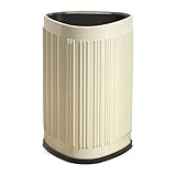 Schreibtisch-Papierkorb Herzförmiger Mülleimer, 9/15 Liter Edelstahl-Mülleimer, oben offener Mülleimer mit Sockel und herausnehmbarem Inneneimer for Küche, Bad, Schlafzimmer Mülleimer(Weiß,15L)