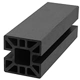 HORI Sichtschutzzaun Pfosten | WPC | Sichtschutz | Gartenzaun | Zaun | Lamellenzaun I Anthrazit I Verbindungspfosten 185 cm