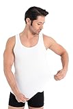 UNDEREA 5er Pack Herren Tank Top Classic Unterhemd - gekämmte Feinripp Bio-Baumwolle (as3, Alpha, 4X_l, Regular, Regular, Weiss)