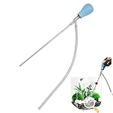 tulahkomen Aquarium-Reinigungswerkzeuge, manuelle Aquarium-Steinreiniger-Werkzeuge – Kiesreinigungsstrohhalm, Pipetten-Saugnapf-Tropfer für Salzwasser und Süßwasser