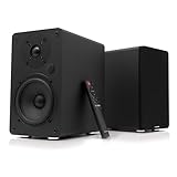 VULKKANO A5 ARC Aktivlautsprecher mit 5.25' Woofer, Bluetooth 5.0, HDMI ARC, Optische, RCA, USB, mit Subwoofer-Ausgang, HiFi Regallautsprecher mit elegantem Design