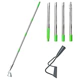 Vartegas Gartenhacke Mit Stiel 1.3M & 1.6M Gartenwerkzeug aus Edelstahl für Beetpflege Gartenarbeit Unkrautentfernung Bodenlockerung (C)