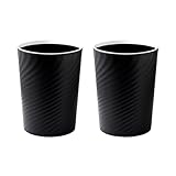 Bumdenuu Kleiner Mülleimer aus Kunststoff, für Badezimmer, Küche, Büro, Schlafzimmer, Schwarz