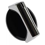 Masterpart Drehknopf für Wärmeschubladen, Schwarz und Silber, für Caple WMD1354, WMD2954 Warmhalteschubladen