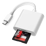 SD Kartenleser USB C, 2 in 1 USB-C auf SD-Kartenleser Adapter, usb c Card Reader SD Kartenleser Fotografie Speicherkartenadapter SD-Karten Adapter für SDHC/SDXC/SD/MicroSD/RS-MMC/Micro SDHC/Micro SDXC