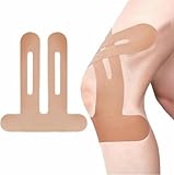 PreCut Kinesiotapes, Kinesiotapes Vorgeschnitten 10 Stück Hautfreundlich mit perfektem Trage-komfort, Wasserfestes & Elastisches Physio Tape für Knieschmerzen - Beige