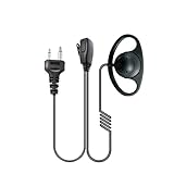 D-Form Overt-Ohrbügel für ICOM gerades 2-poliges Radio