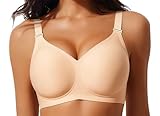 hitueu BH Damen ohne bügel Nahtloser BH mit Vollständiger Abdeckung für Damen， BH ohne bügel große größen Push up BH Große Brüste Starker Halt Soft Seamless，Soft Bra Bügelloser Gepolstert