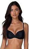 VIVISENCE 3209 Bikini BH Dame Bademode Bikinioberteil Musterlos Bügel EU, Schwarz,75B