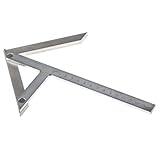 VOBOR Zentrumsfinder, 150 x 130mm Zentrierwinkel Mittenfinder aus Edelstahl, 45/90 Grad Zentrierlehre Mittelmessgerät für Hardware Bearbeitung, Zylindrische Zentrierung, Winkelmarkierung