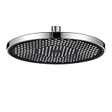 Regenduschkopf Duschkopf Regendusche Watersaving YUANNY 10 Zoll Wasserspar Universal-Kopfbrause mit Anti-Kalk-Düsen Brausekopf, Runder Duschkopf Ø 26 cm，Stable ABS Chrom