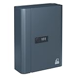 BASI | Schlüsselkasten mit Zahlencode | Erhältlich in 3 Größen 20/28 / 48 Haken | Schlüsselschrank mit Zahlenkombination 3-stellig frei einstellbar | Schlüsselkassette Anthrazit matt