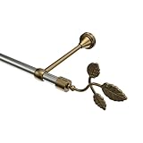 INTERDECO Vorhangstange 16 mm Ø/Landhaus Gardinenstange Edelstahl-Optik/Messing Antik Typ 10153824 AZA, 400 cm