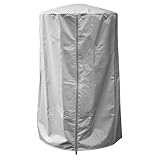 Staubschutz zum Heizen, Reißverschluss für bequemen und schnellen Zugriff, OxfordTuch, Oxford-Gewebe, Outdoor-Gartenheizungsabdeckung, Grau