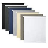WOLTU Verdunklungsrollo ohne Bohren Weiß 80x210cm (BxH), Thermorollo Klemmfix Fensterrollo Seitenzugrollo easyfix Verdunkelung Rollos Sichtschutz und Sonnenchutz, Klemmrollo für Fenster & Tür