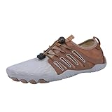 Hike Footwear Barfußschuhe für Damen und Herren, Walking, Laufen, Fitnessstudio, Wandern, Turnschuhe, breite Passform, rutschfest, leicht, Outdoor, Schwimmen, Surfen, Wasserschuhe, braun, 38 2/3 EU