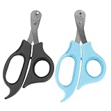 ERINGOGO 2 Stück Ergonomische Krallenschere aus für Katzen Teiliges mit Sicherem Scharfem Trimmer und Rutschfestem Griff zur Schnellen Schonenden Nagelpflege bei Haustieren
