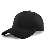 KELOYI Basecap Herren Sommer Basecap Damen Schwarz Adjustable Baumwolle Baseball Cap Outdoor Running Activity Kappen