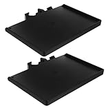 HEMOTON 2 Stück Teiliges Mikrofonständer Tablett Rohrklemmenhalterung für Soundkarte und Zubehör Platzsparender Desktop Mikrofonhalter Organizer für Streaming und Studio