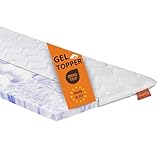sleepling Gel Topper 100x200cm, Höhe 6 cm, Matratzentopper Gelschaum, orthopädische Matratzenauflage für alle Matratzen und Betten, Geltopper 100 x 200, Made in EU