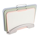 ARTSEWPLY Kunststoff Schneidebrett Set mit Rutschfesten Brettern und Praktischem Ständer Bpa frei Spülmaschinenfest für Obst Gemüse Fleisch Vielseitig Küchenbrett Robust Langlebig