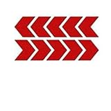 CKryzillix Aufkleber Fahrrad 3set Fahrrad Reflektor Aufkleber Pfeil Reflektierende Selbst Klebeband Auto Motorrad Sicherheit Radfahren(Red)
