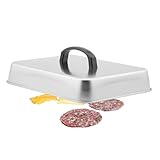 Käseglocke für Fondant, Edelstahl, für Grillplatte, leichter Dampfdeckel mit hitzebeständigem Griff, zum Anbraten von Steak und Käseschmelzen