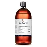 Naissance Macadamianussöl (Nr. 234) - 900ml - Macadamia öl - für Gesicht, Haare. Wimpern, Haut - Körperöl für Massage und Kosmetik