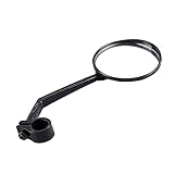 Schwarzer verstellbarer Rückspiegel für Motorrad-Fahrräder, Fahrradspiegel mit bruchsicherem Glas, drehbarer Lenkerendspiegel für breitere Sicht, Sicherheits-Fahrzubehör für