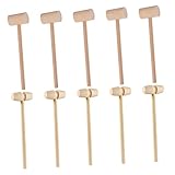 Abaodam 20St Holzhammer Kinder Hammer kinderhammer ziernieten Decor Meeresfrüchtehammer Spielzeug für Kinder kinderspielzeug Meeresfrüchte-Hammer Hammerspielzeug aus Holz hölzern Beige