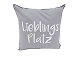 CB Home & Style Outdoor Garten Kissen Wasserabweisend Wasserfest 45 x 45 cm mit Füllung (LieblingsplatzgrauNEU)