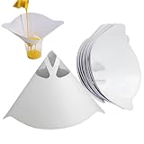 UYVPAER 50 Stück Lacksiebe Lackfilter, Nylon Einweg Konisches Papier Lacksiebe Mikron Filter Trichterfiltern, Papier Lackfilter Farbsiebe Für Autolack Für Automobilsprühfarbe Lackierzubehör
