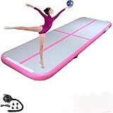 Gymnastikmatte, Aufblasbare Taumelmatte, Trainingsmatte, Gymnastikmatte, Bodenmatte, Yoga-Fitnessmatte, Mit Luftpumpe,22.9Ft/7M*3.2Ft/1M,White