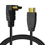 TNP 4K HDMI-Kabel, rechtwinklig, 90 Grad, hohe Geschwindigkeit, 18 Gbit/s, HDMI-Kabel, unterstützt 4K, 60 Hz, 2K, 2160p, 1440p, 1080p, 3D ARC/eARC Ethernet für Videospiele, Xbox One, PS 4 und Apple TV