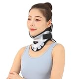SFKLYU Nackenstrecker Zur Halswirbelsäulentraktion, Verstellbare Halskrause, mit Großer Öffnung und Leichtem Design, Zur Behandlung von Schiefhals,S