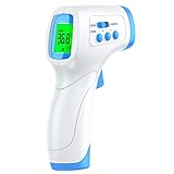 Fieberthermometer Kontaktlos KKmier Digitales Stirnthermometer Infrarotes Temperaturmessgerät Fieberthermometer Stirn Genaue Rasante Messung für Kinder und Erwachsene