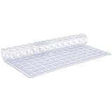 TranquilBeauty Duschmatte Quadratisch - Transparent - 53x53cm - Hautsensitiv - Antirutschmatte - Duscheinlage rutschfest - Maschinenwaschbar - Latexfrei - Ideale Duschmatte für Senioren und Kinder