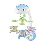 Fisher-Price 3-in-1-Traumbärchen-Mobile, Mobile für Babybett, Elektrisches Mobile mit Licht, Musikmobile, Babyerstausstattung, Babybett- und Baby-Zubehör, ab Geburt, CDN41