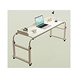 Rollender Laptopständer - Höhenverstellbarer Betttisch mit Rollen für Computernutzung über dem Bett, praktischer Nachttisch, vielseitig einsetzbar