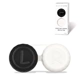 Magnivision Kontaktlinsenbehälter mit Links-Rechts-Markierung im klassischen Schwarz-Weiß Design, Kontaktlinsen Behältnis zur hygienischen Aufbewahrung von harten & weichen Kontaktlinsen | Classic