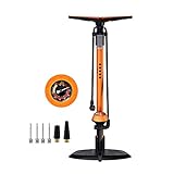 GOBKO Fahrradpumpe Fahrrad-Standpumpe mit Manometer, Fahrradpumpen mit Presta und Schrader Reifenpumpe multifunktionale Luftpumpe für Rennrad MTB Sportballpumpe Hochdruck 160 Psi und 11 Bar