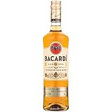 BACARDÍ Carta Oro Superior Gold Rum, 37,5% Vol., 100 cl/ 1 l, legendärer goldener Karibik-Rum aus dem Hause BACARDÍ, perfekt für Cuba Libre