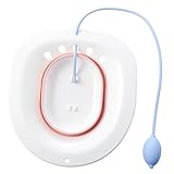 YARNOW Faltbares Sitzbad für Toilette mit Sprühfunktion Ergonomische Sitzwanne für Schwangere und Wochenbett Anti überlauf Design Bequemes Dammbad zur Linderung von Beschwerden