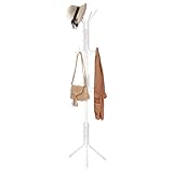 Youyijia Loft Garderobenständer Free-Standing Coat Stand Aus Metall Moderner Jackenständer in Baumform für Flur Schlafzimmer Büro 12 Haken 175 cm Hoch Stabil Matt Weiß